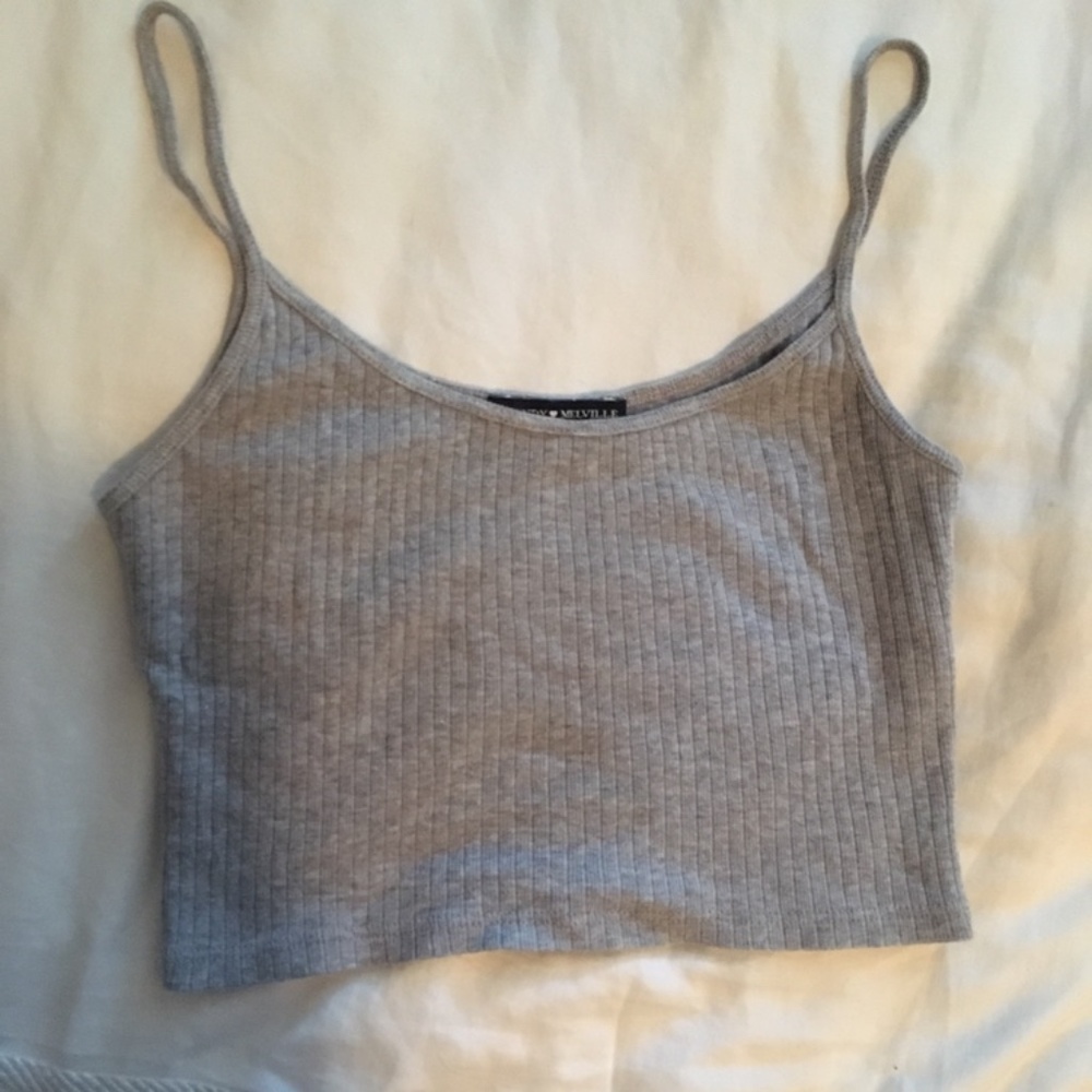 BRANDY MELVILLE grey skylar tank
